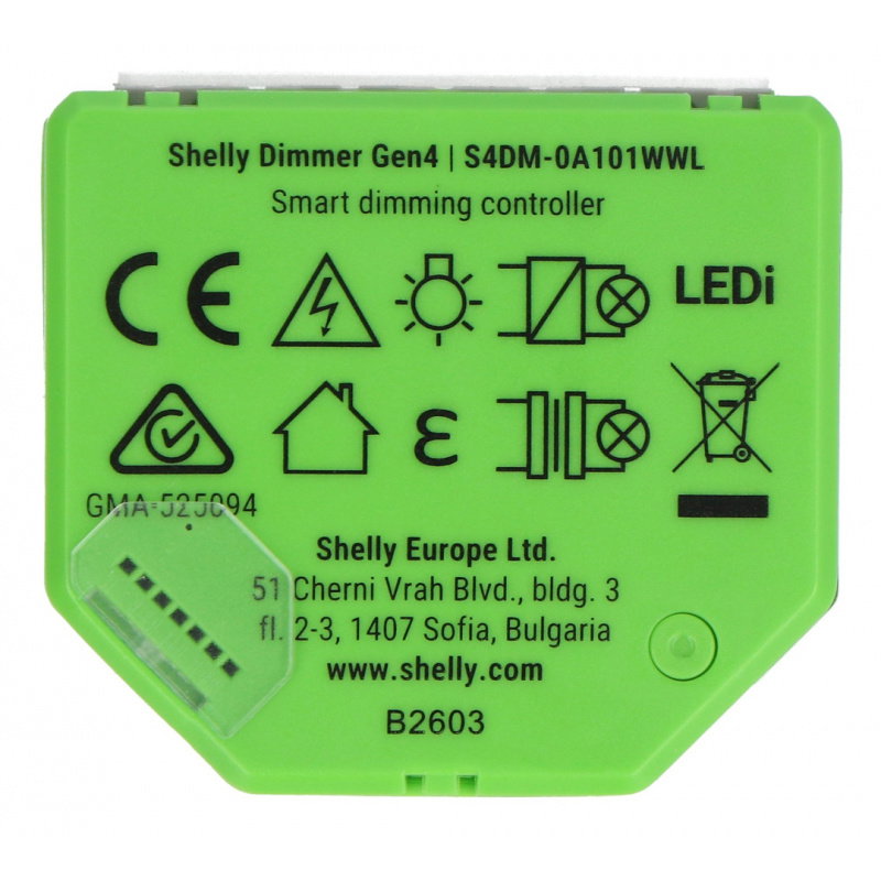 Inteligentny ściemniacz Shelly Dimmer Gen4 Zigbee/Matter