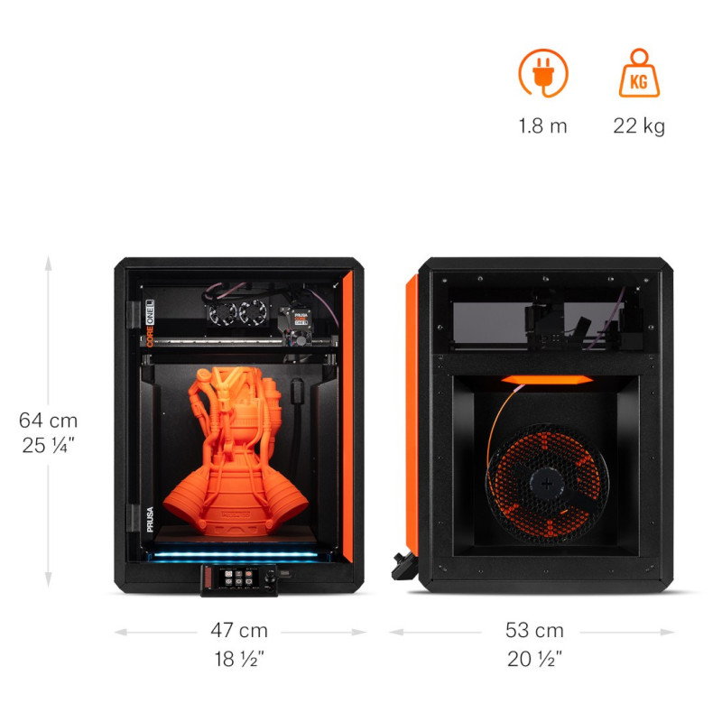 3D-Drucker - Original Prusa CORE One L - zusammengebaut - Critical Infrastructure Edition - mit verschlüsseltem USB-Stick 30 GB