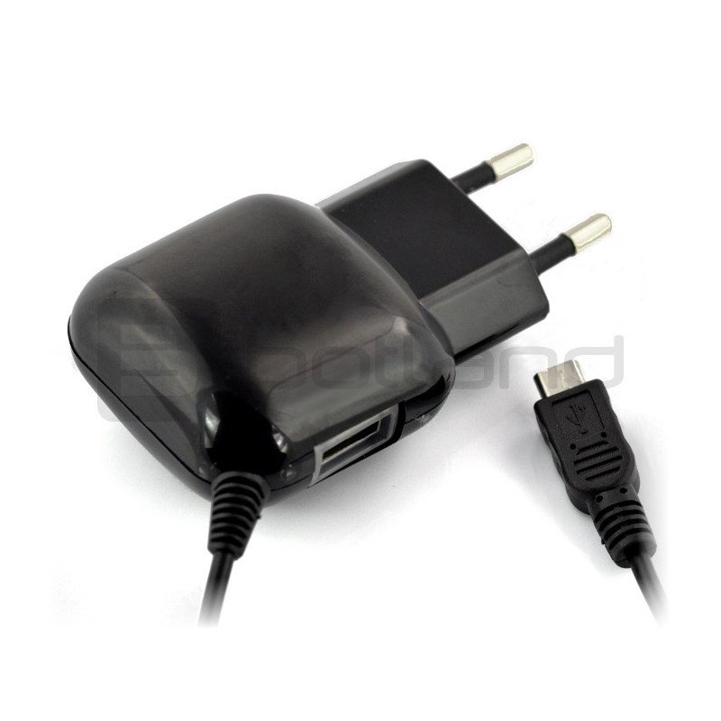 Umgekehrtes 2,4-A-microUSB-USB-Netzteil + USB-Buchse
