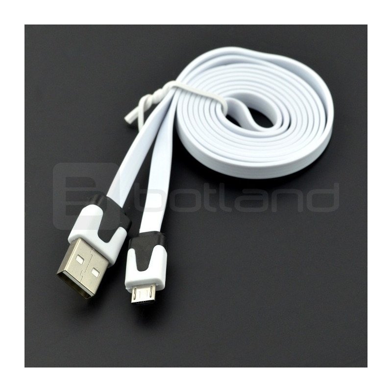 USB A - microUSB Blow-Flachkabel - 1 m