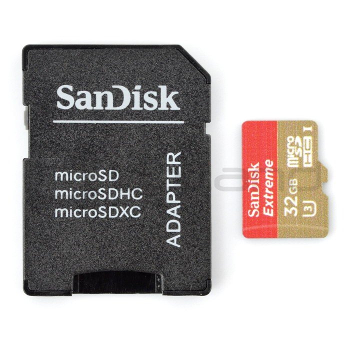 SanDisk Extreme Micro SD / SDHC 32GB UHS-I Klasse 10 Speicherkarte mit Adapter