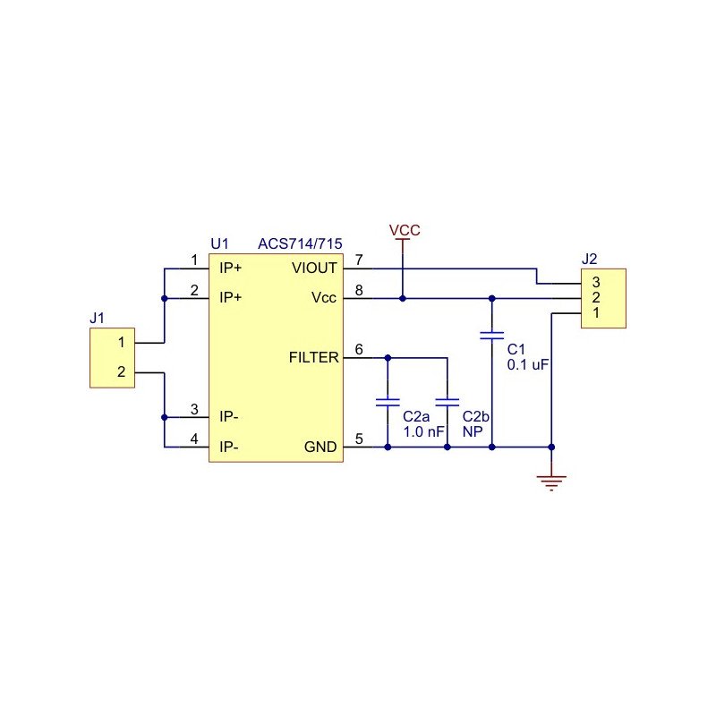 Stromsensor ACS714 -5A bis + 5A - Pololu-Modul