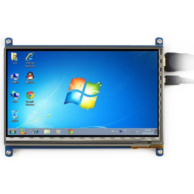 TFT kapazitiver Touchscreen 7 "800x480px HDMI + USB für Raspberry Pi 2 / B +