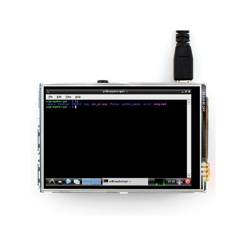 Resistiver Touchscreen LCD TFT 3,5 "320x240px GPIO für Raspberry Pi 2 / B +