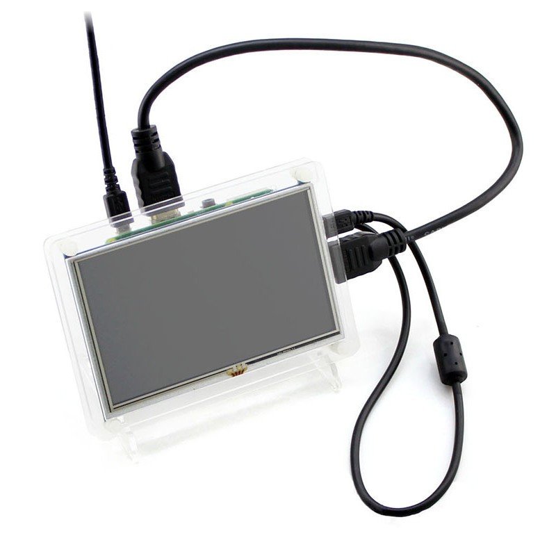 Transparentes Gehäuse für Raspberry Pi 2 / B + und TFT 5 "LCD-Bildschirm