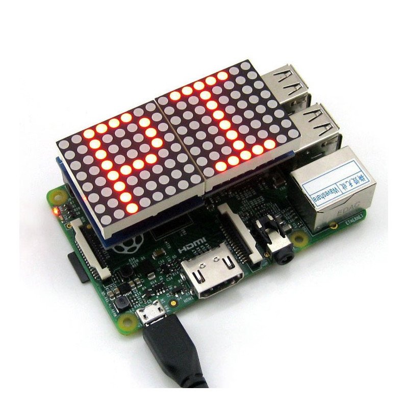Matrix 128 LED 16x8 MAX7219 für Raspberry Pi