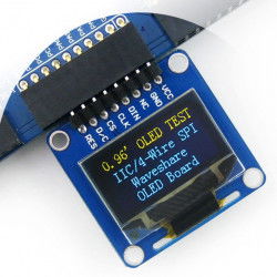 OLED-Display, monochrome Grafik 0,96 "128x64px SPI / I2C- gewinkelte Anschlüsse