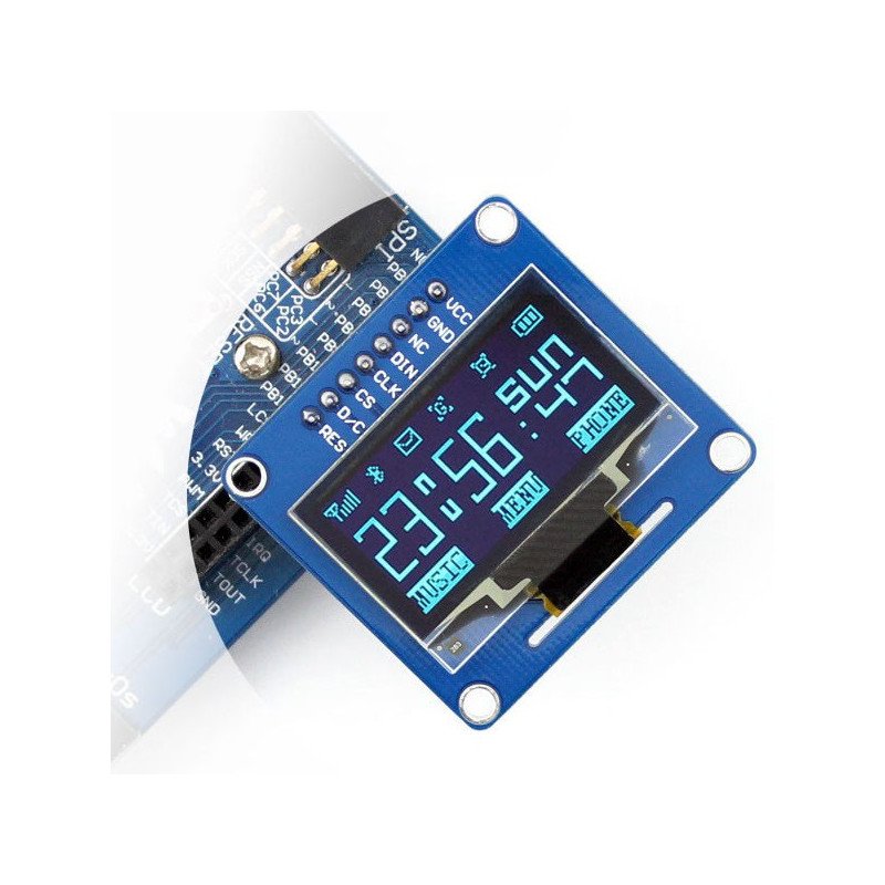 OLED-Display, blaue Grafik, 1,3 "128x64px SPI / I2C - einfache Anschlüsse