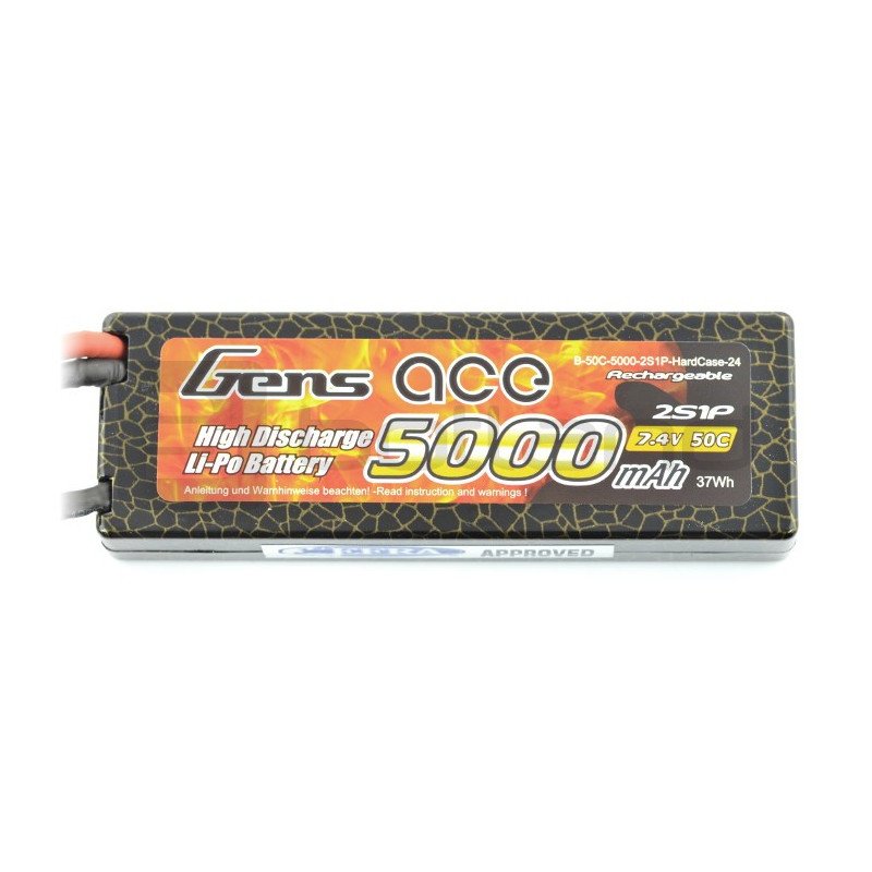 LiPol Gens Ace 5000mAh 50C 2S 7,4V Pack