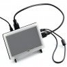 TFT 5 "LCD resistiver Touchscreen 800x480px HDMI + USB für Raspberry Pi 2 / B + und Schwarz-Weiß-Gehäuse - zdjęcie 8