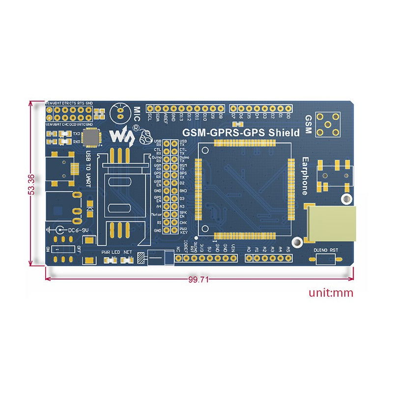 GSM / GPRS / GPS-Schild - Schild für Arduino