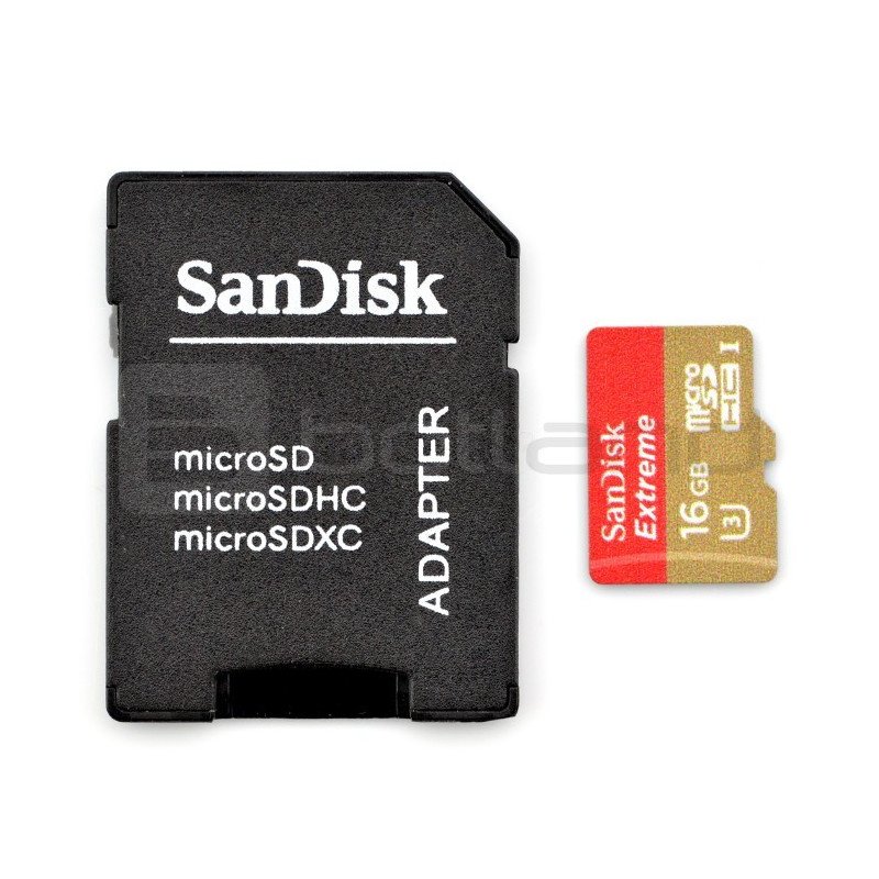 SanDisk Extreme Micro SD / SDHC 16GB 600x UHS-I 3 Klasse 10 Speicherkarte mit Adapter