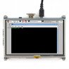 Resistiver Touchscreen LCD TFT 5 '' 800x480px HDMI + GPIO für Raspberry Pi 2 / B + + Schwarz-Weiß-Gehäuse - zdjęcie 8