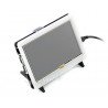 Resistiver Touchscreen LCD TFT 5 '' 800x480px HDMI + GPIO für Raspberry Pi 2 / B + + Schwarz-Weiß-Gehäuse - zdjęcie 2
