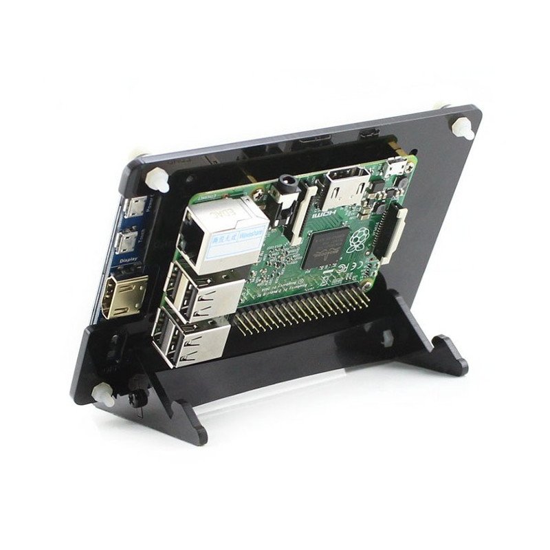 Transparentes Gehäuse für Raspberry Pi 2 / B + und TFT 5 '' LCD-Bildschirm