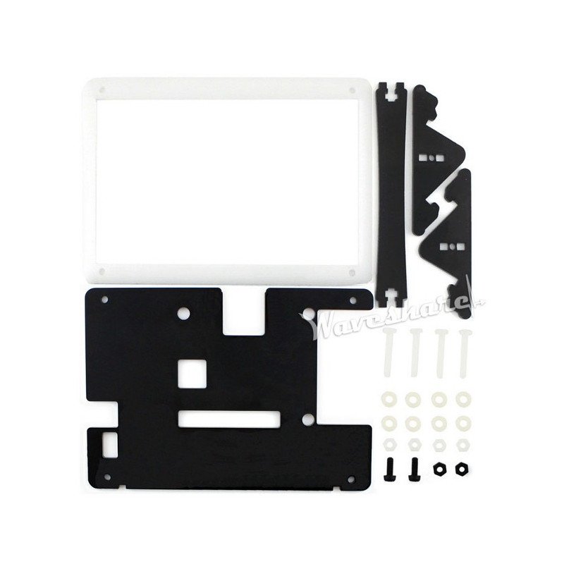 Gehäuse für Raspberry Pi 2 / B + und TFT 5 '' LCD-Bildschirm - schwarz und weiß