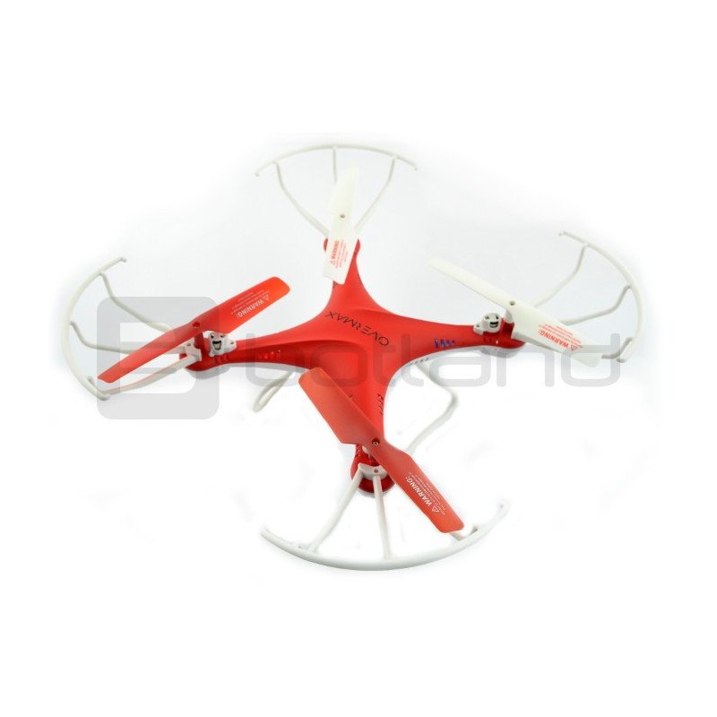 Drohne Quadrocopter OverMax X-Bee Drohne 3.1 2.4GHz mit 2MPx Kamera rot - 34cm