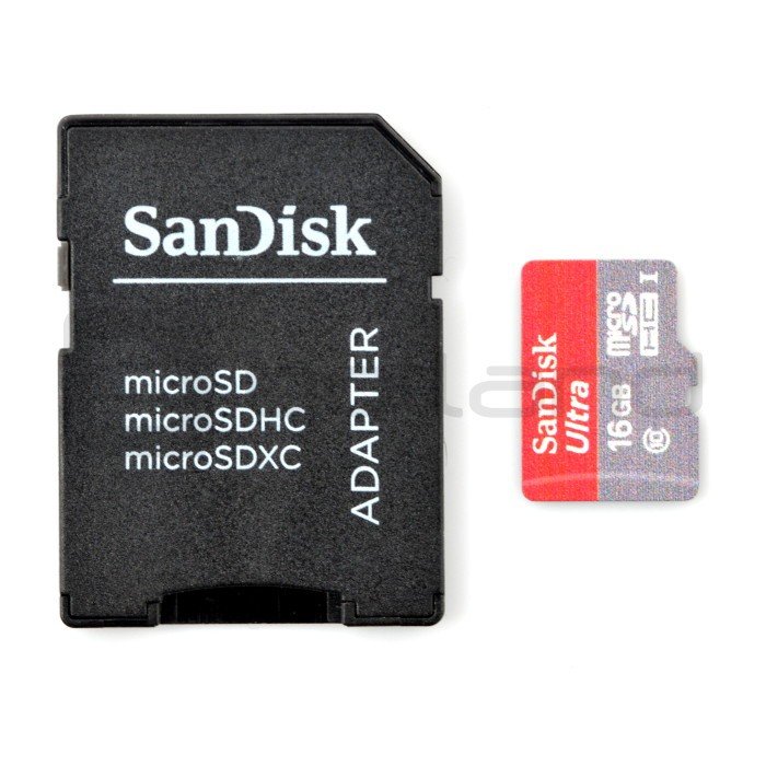 SanDisk Ultra Micro SD / SDHC 16GB 533x UHS-I Klasse 10 Speicherkarte mit Adapter