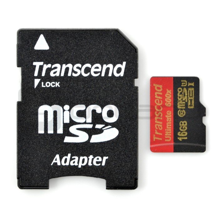Transcend Ultimate microSD/SDHC 16GB 600x UHS-I Klasse 10 Speicherkarte mit Adapter