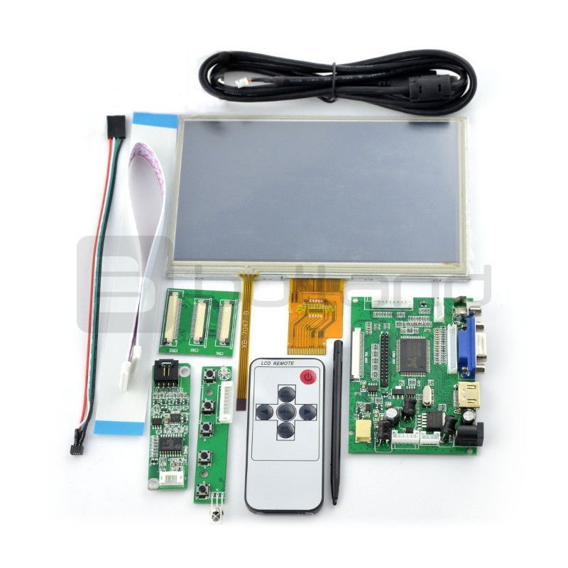 7'' 1024x600 TFT Touchscreen mit Netzteil für Raspberry Pi