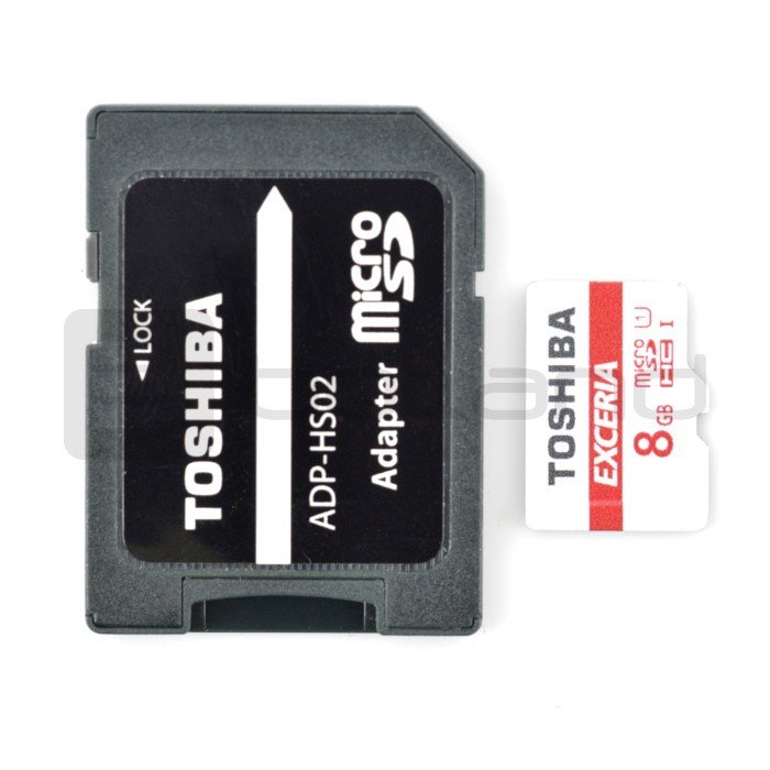 Toshiba Micro SD / SDHC 8GB UHS 1 Class 10 Speicherkarte mit Adapter