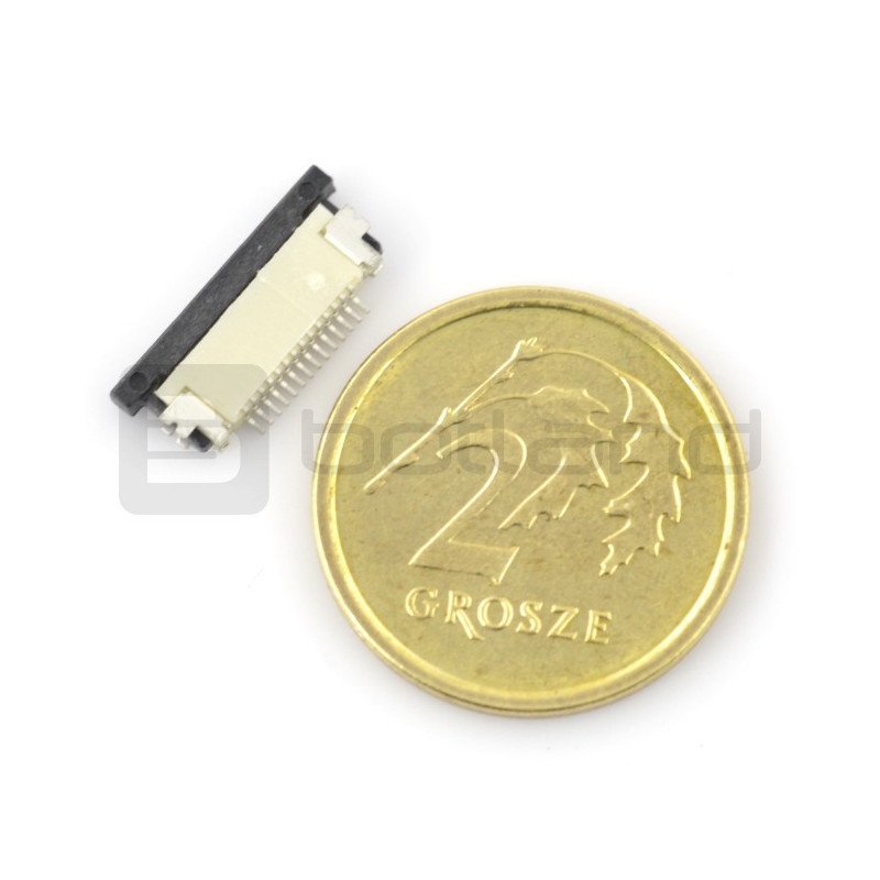 ZIF-Buchse, FFC / FPC, 14-polig horizontal, Raster 0,5 mm, Kontakt unten