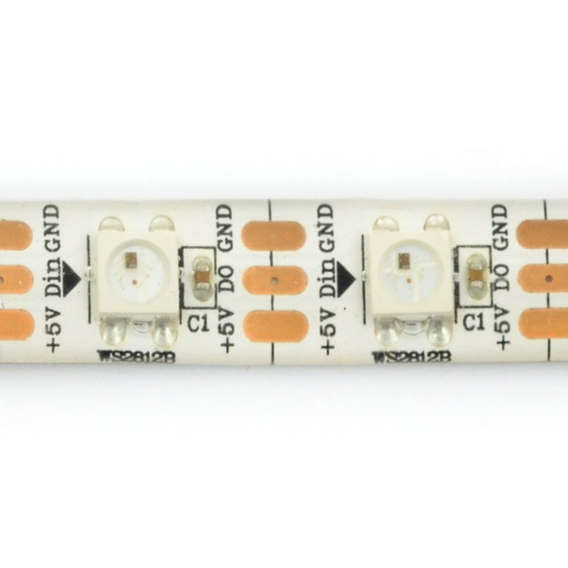 RGB-LED-Streifen WS2812 IP65 60 Dioden / m, 18 W / m, 5 V - 5 m