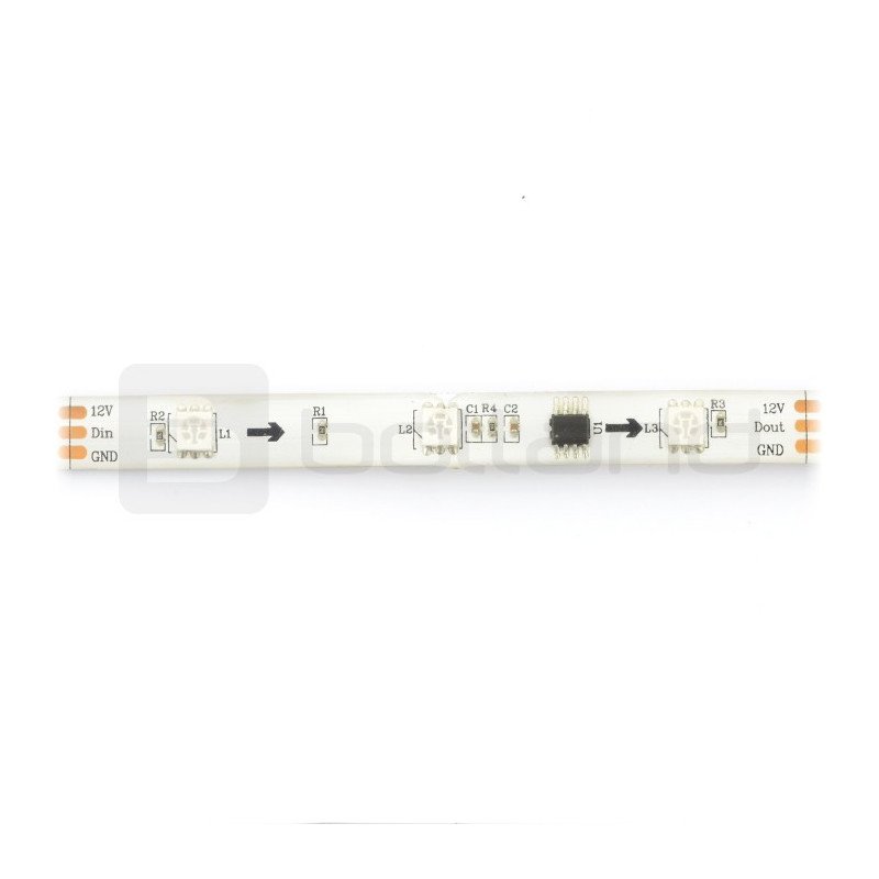 RGB-LED-Streifen WS2811 IP65 30 LED / m, 7,2 W / m, 12 V - 5 m