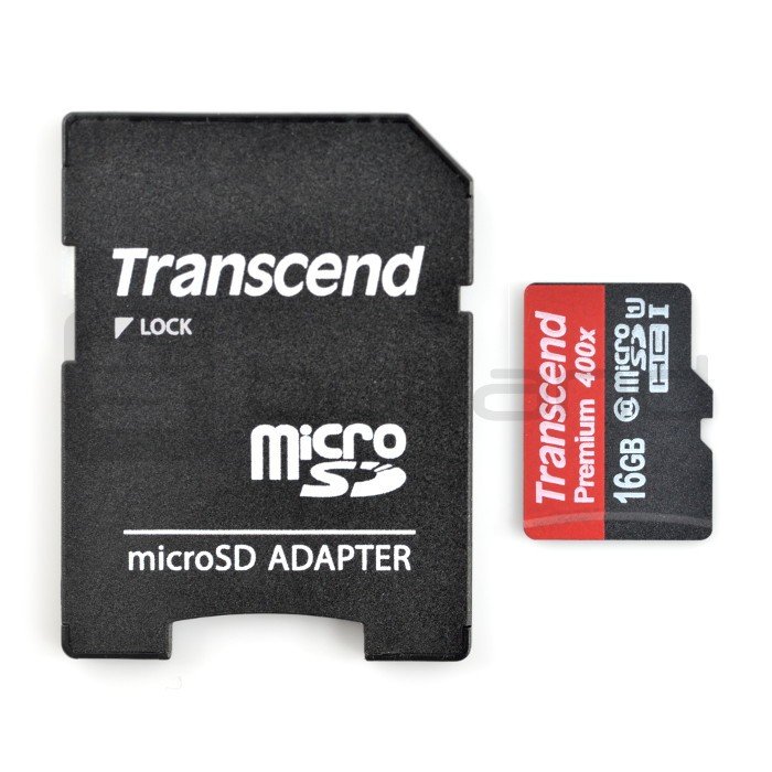 Transcend Premium 400x Micro SD / SDHC 16GB UHS-I Klasse 10 Speicherkarte mit Adapter
