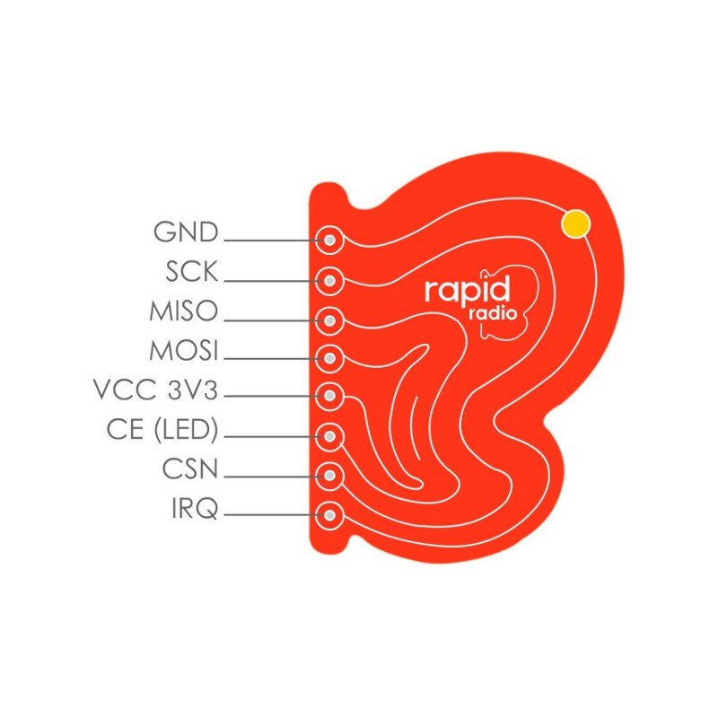 RapidRadio GPIO - Funkmodul für Raspberry Pi - 2,4 GHz