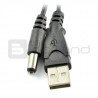 USB-A-Kabel - DC-Stecker 5,5 / 2,1 mm - 0,8 m - zdjęcie 2
