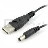 USB-A-Kabel - DC-Stecker 5,5 / 2,1 mm - 0,8 m - zdjęcie 1