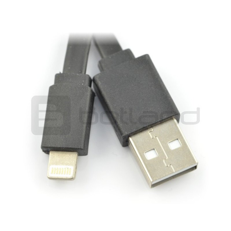 USB A - Lightning 8 Kabel - flach 1m