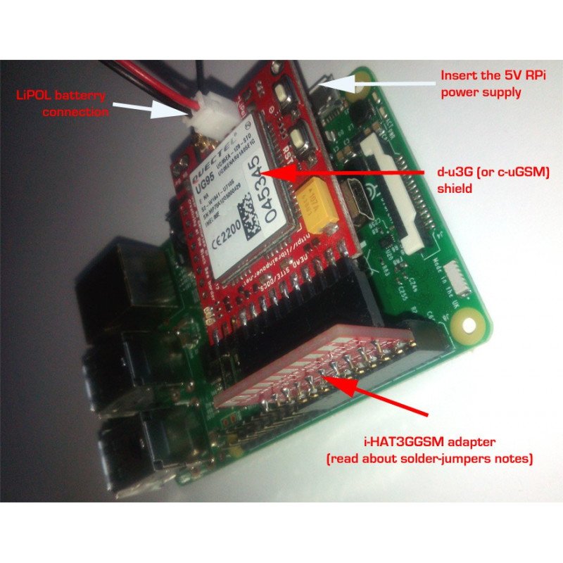 i-hatGSM3G - Adapter für c-uGSM und d-u3G und Raspberry Pi