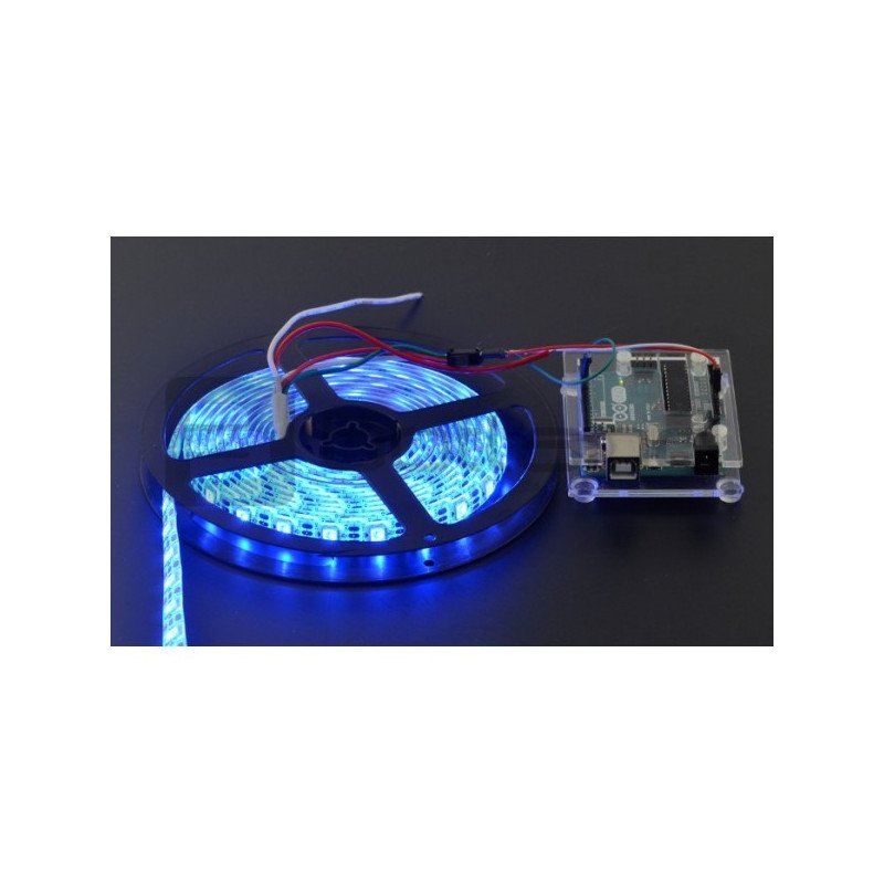RGB-LED-Streifen WS2811 - digital, adressiert - IP65 60LED / m, 14,4 W / m, 12 V - 5 m - schwarz