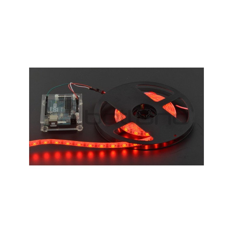 RGB-LED-Streifen WS2811 - digital, adressiert - IP65 60LED / m, 14,4 W / m, 12 V - 5 m - schwarz