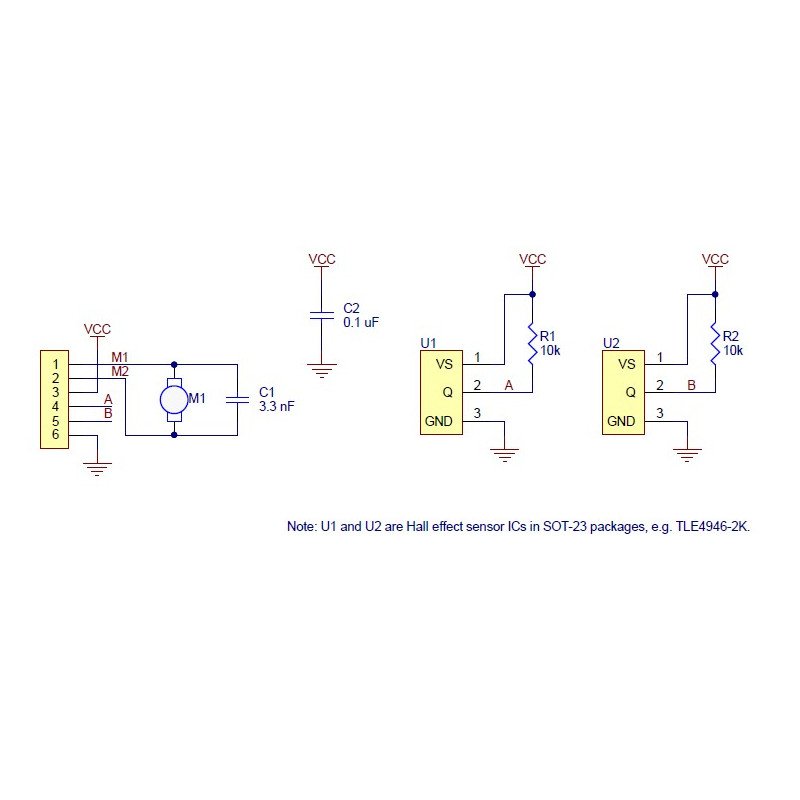 Satz magnetischer Encoder für Minimotoren Pololu 2,7-18V - 2 Stk.