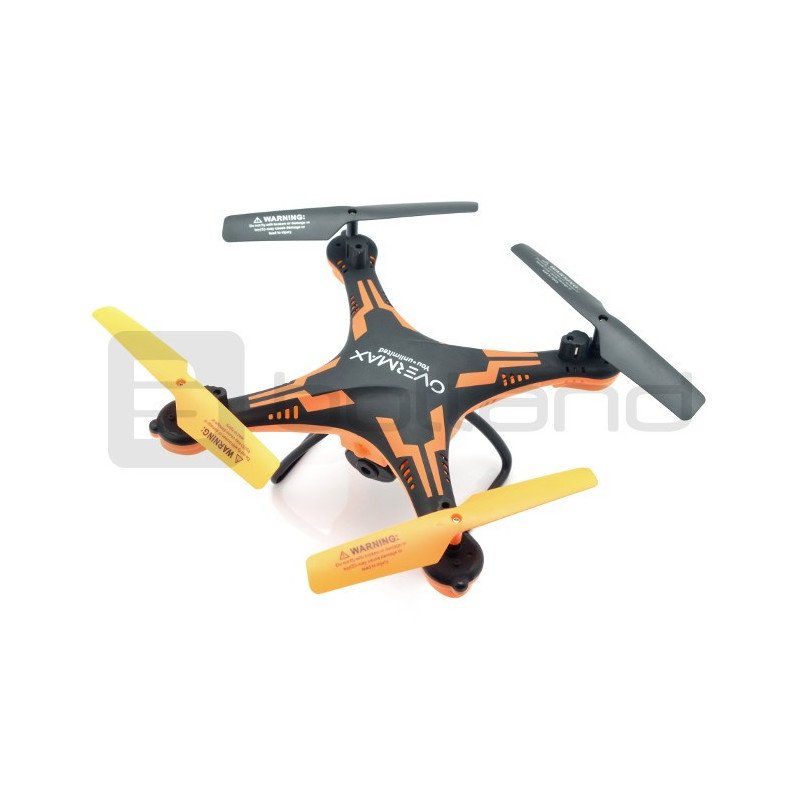 Drohne Quadrocopter OverMax X-Bee Drohne 3.1 plus Wi-Fi 2,4 GHz mit FPV-Kamera schwarz und orange - 34 cm + 2 zusätzliche