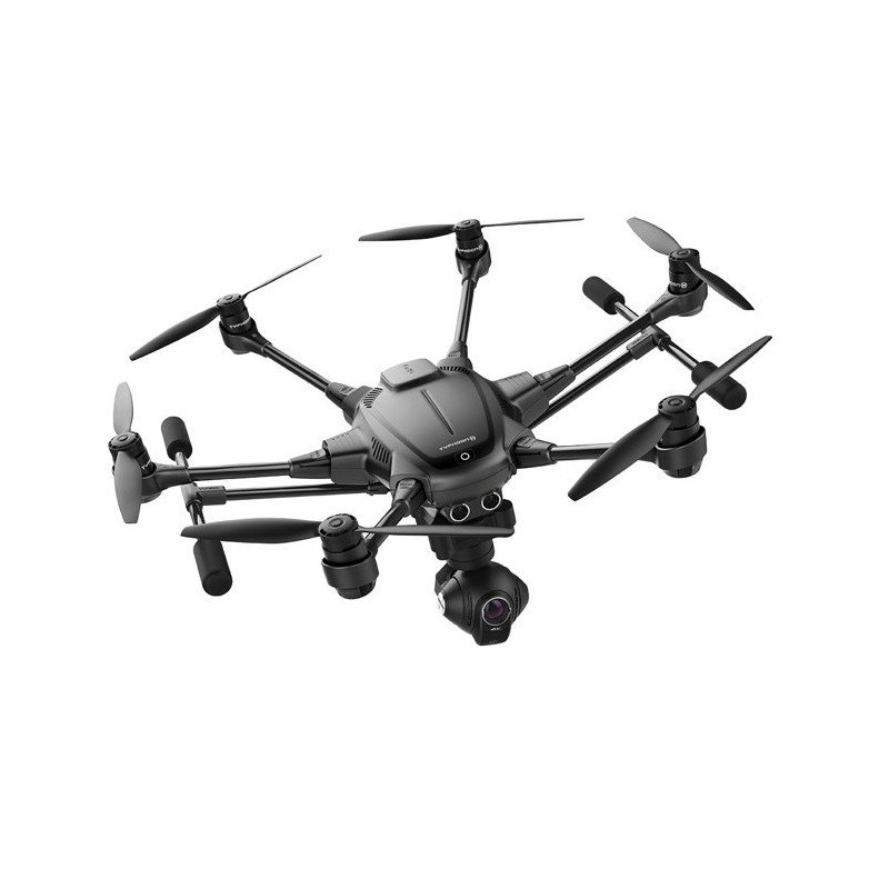 Drohnen-Hexakopter Yuneec Typhoon H Advanced FPV 2,4 GHz + 5,8 GHz mit 4k-UHD-Kamera + Zusatzakku + Assistenten-Fernbedienung +