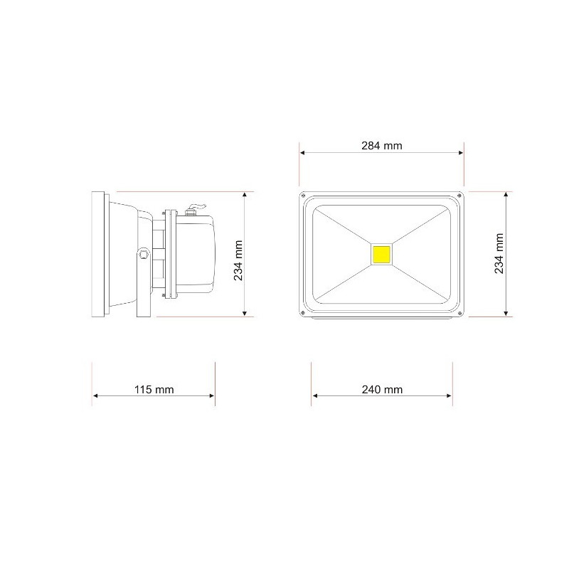 LED ART Außenleuchte, 50W, 3000lm, IP65, AC80-265V, 6500K - kaltweiß