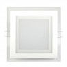 LED ART Panel Glas quadratisch 16x16cm, 12W, 800lm, AC80-265V, 3000K - warmweiß - zdjęcie 1