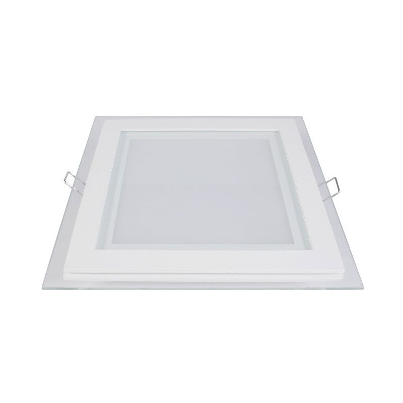 LED ART Panel Glas quadratisch 20x20cm, 16W, 1000lm, AC80-265V, 4000K - neutralweiß