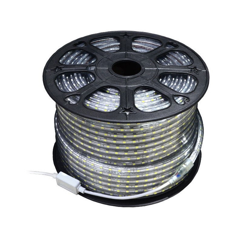 LED-Streifen SMD2835 IP65 6W, 60 Dioden / m, 12mm, AC230V, weiß-neutral - 100m