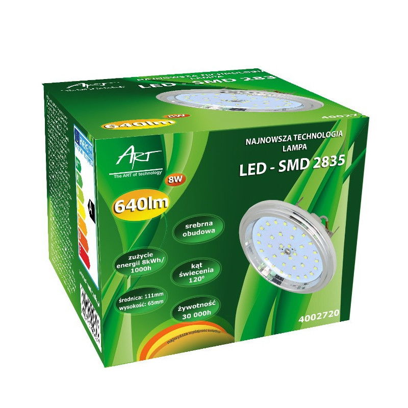 LED ART Birne, AR111, G53, 8W, 640lm, warme Farbe