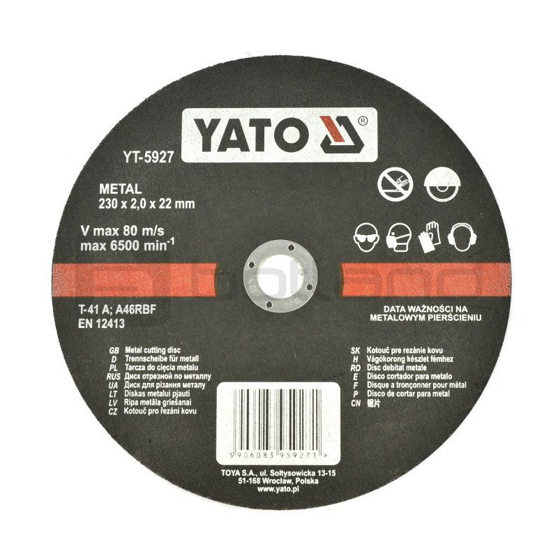 Metalltrennscheibe Yato YT-5927 - 230x2mm