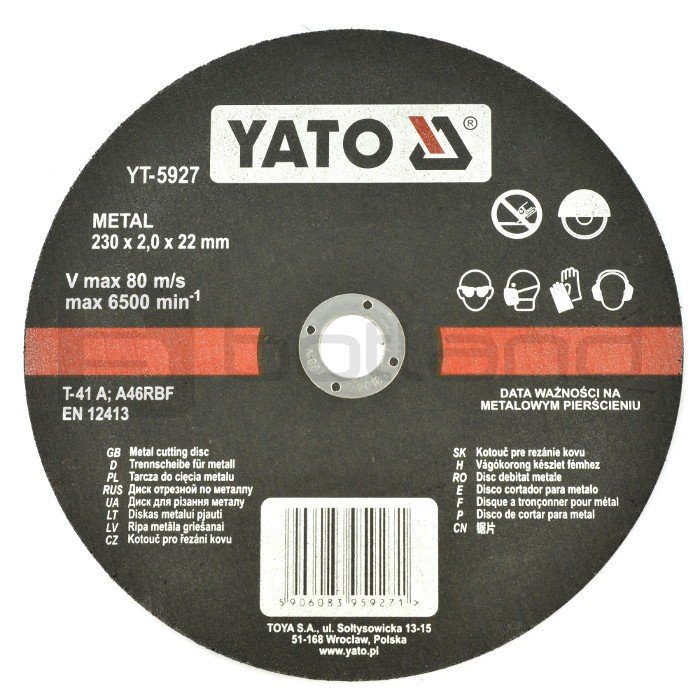 Metalltrennscheibe Yato YT-5927 - 230x2mm