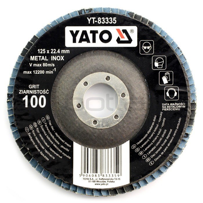 Scheibe Yato YT-83335 Fächerscheibe - konvex - 125x7mm