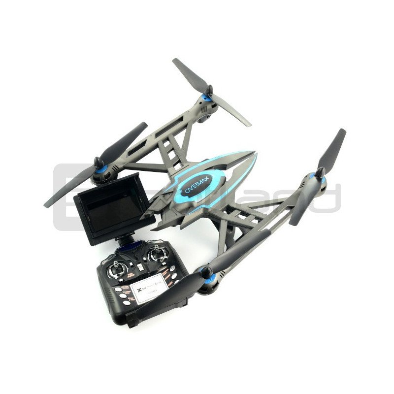 Drohne Quadrocopter OverMax X-Bee Drohne 7.1 2.4GHz mit Gimbal und HD-Kamera - 65cm + Zusatzakku + Bildschirm