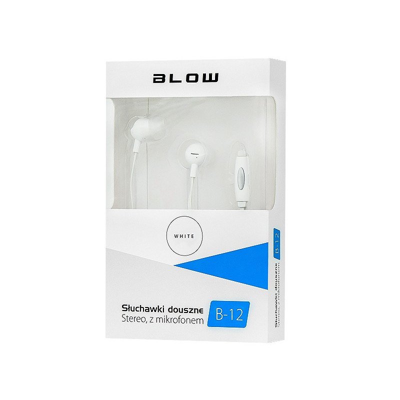 Ohrhörer Blow B-12 mit Mikrofon - weiß
