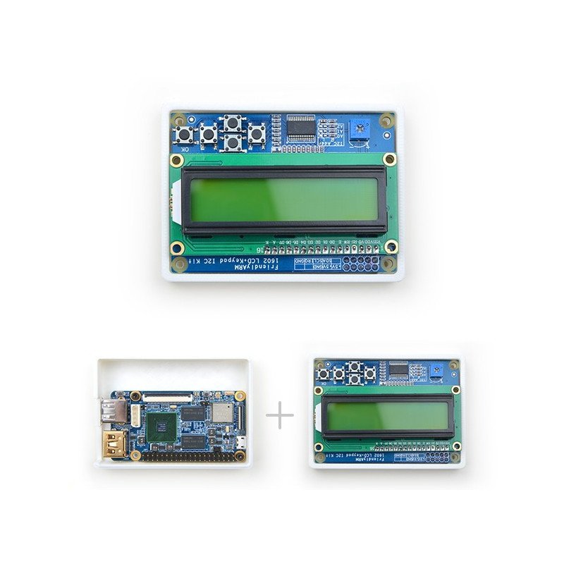 LCD 1602 Keypad - Display für Nano Pi und Raspberry + Gehäuse